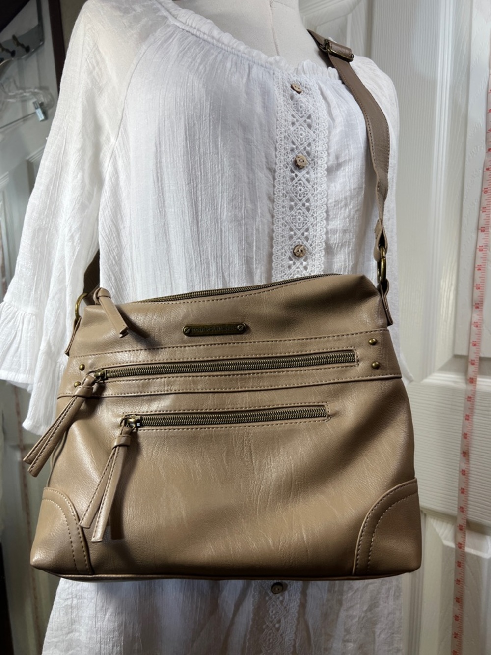 Stone Mountain Accessories Taupe Shoulder Crossbody Bag